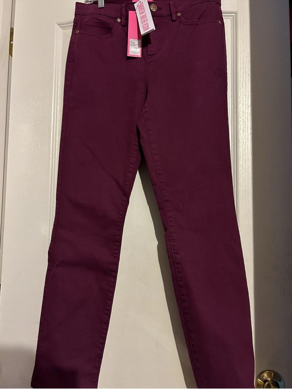 Lilly Pulitzer South Ocean Skinny Jeans Amarena Cherry 8 new